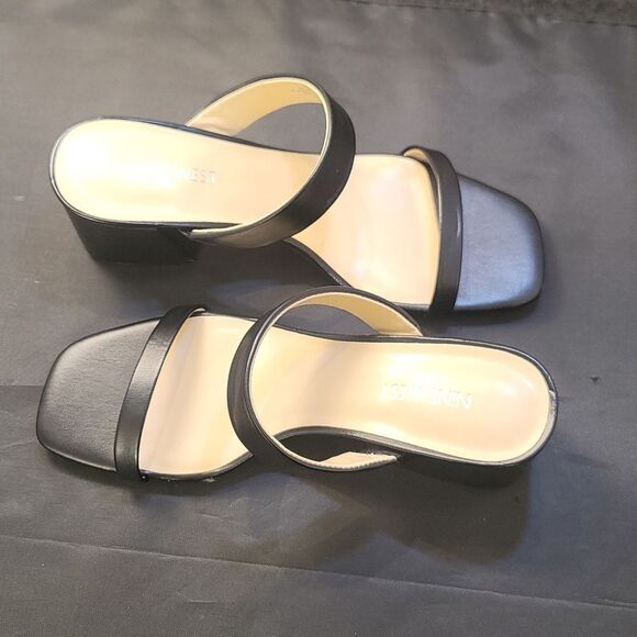 BRAND NEW NINE WEST BLOCK HEEL SQUARE TOE WOMENS SANDALS - Picture 7 of 14